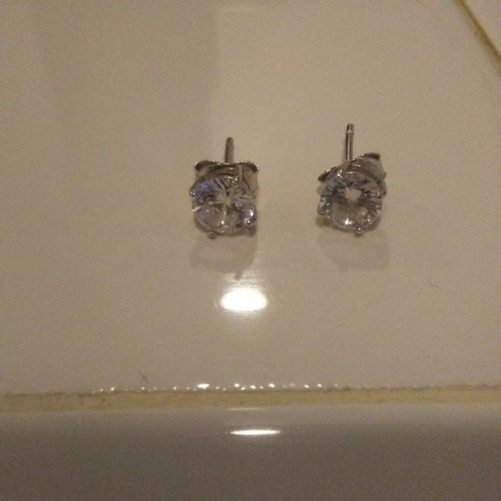 white gold earrings